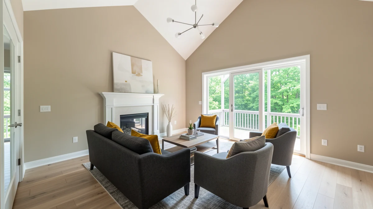 Professional painting contractors in Anne Arundel County, MD preparing and painting home interior