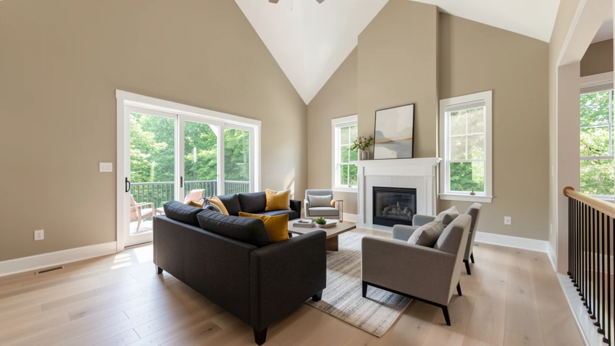 Professional painting contractors in Baltimore, MD preparing and painting home interior