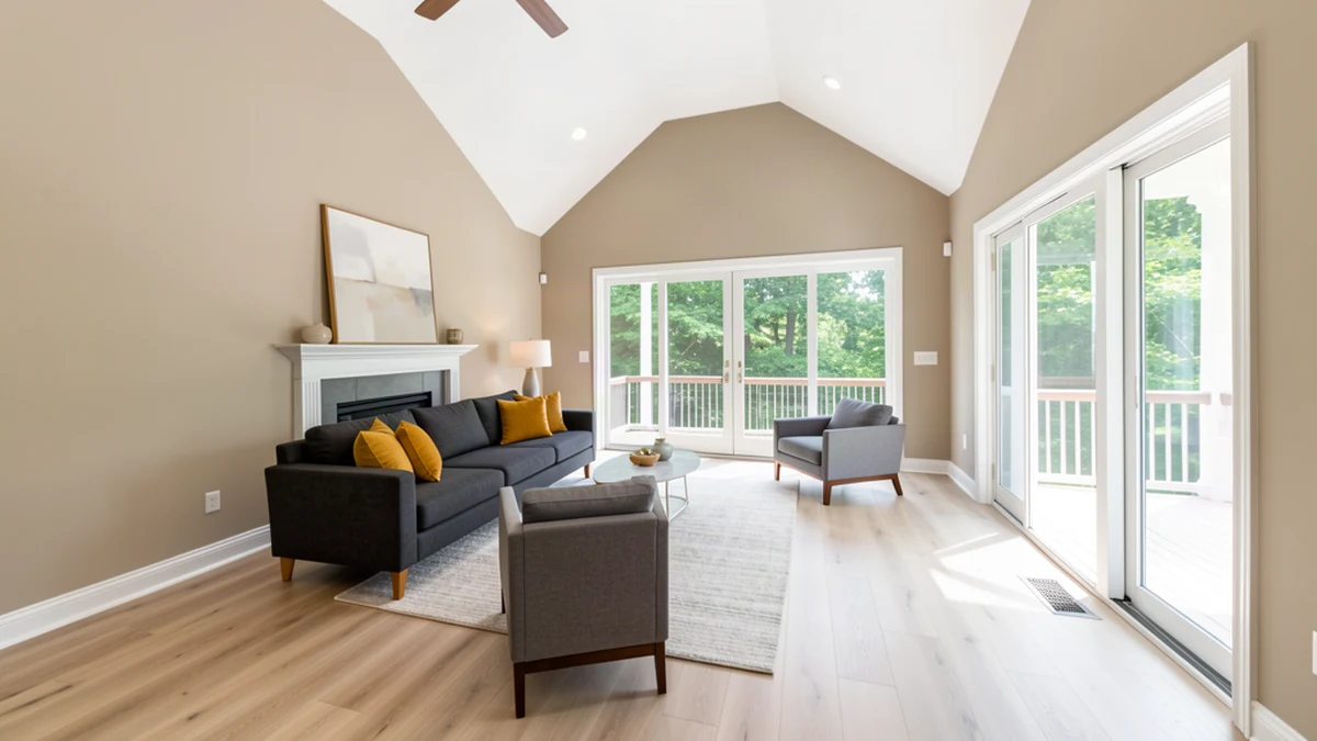 Professional painting contractors in Ellicott City, MD preparing and painting home interior