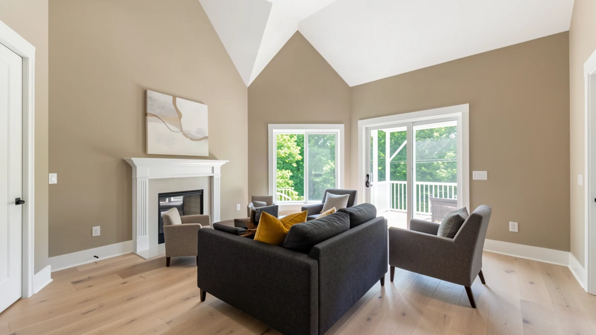 Professional painting contractors in Frederick County, MD preparing and painting home interior