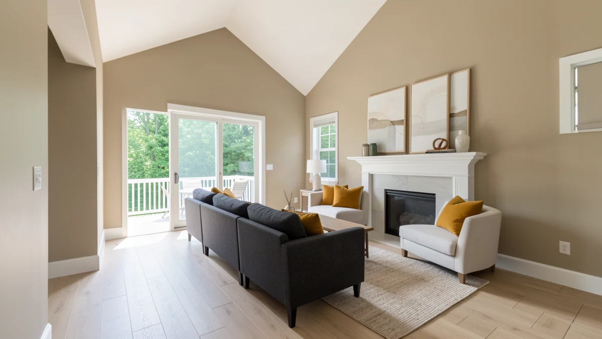 Professional painting contractors in Frederick, MD preparing and painting home interior